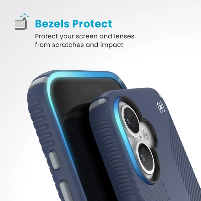 Чехол Speck Presidio2 Grip ClickLock для iPhone 16 Coastal Blue Dust Grey with MagSafe (150689-3206)