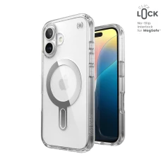 Чехол Speck Presidio Perfect-Clear ClickLock для iPhone 16 Clear Chrome with MagSafe (150691-3199)