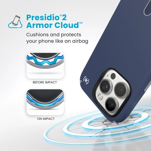 Чохол Speck Presidio2 Pro ClickLock для iPhone 16 Pro Coastal Blue Dust Grey with MagSafe (150700-3206)