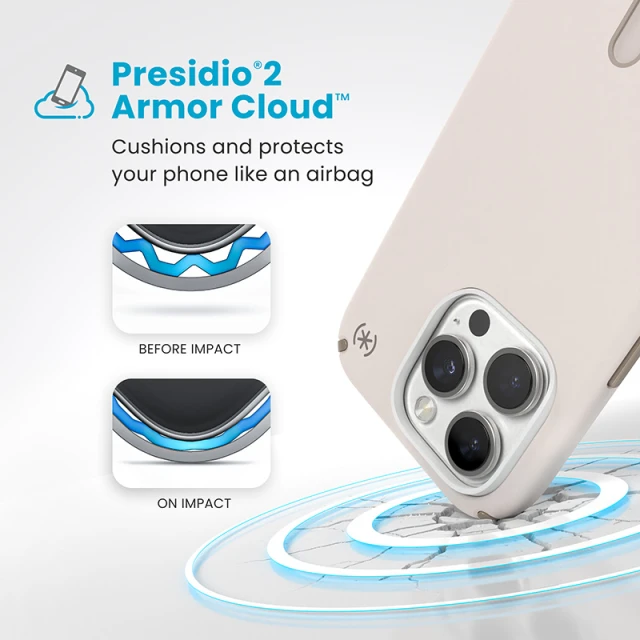 Чохол Speck Presidio2 Pro ClickLock для iPhone 16 Pro Bleached Bone Heirloom Gold with MagSafe (150700-3214)