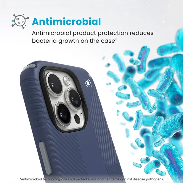 Чохол Speck Presidio2 Grip ClickLock для iPhone 16 Pro Coastal Blue Dust Grey with MagSafe (150701-3206)