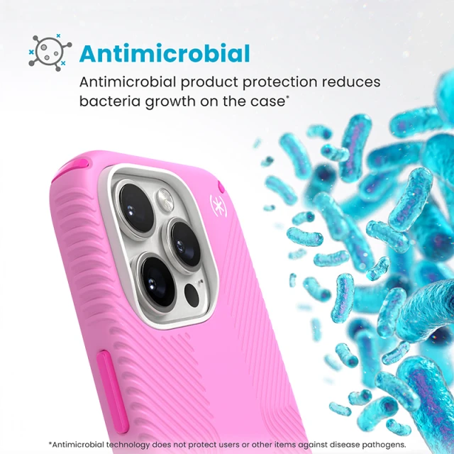 Чохол Speck Presidio2 Grip ClickLock для iPhone 16 Pro True Pink Shocking Pink with MagSafe (150701-3249)
