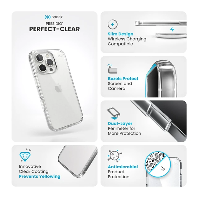 Чохол Speck Presidio Perfect-Clear для iPhone 16 Pro Clear (150702-5085)