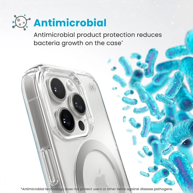 Чохол Speck Presidio Perfect-Clear ClickLock для iPhone 16 Pro Clear Chrome with MagSafe (150703-3199)