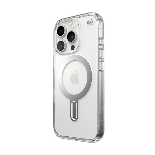 Чохол Speck Presidio Perfect-Clear ClickLock для iPhone 16 Pro Clear Chrome with MagSafe (150703-3199)