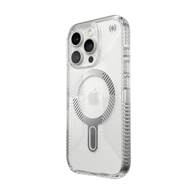 Чохол Speck Presidio Perfect-Clear Grip ClickLock для iPhone 16 Pro Clear Chrome with MagSafe (150704-3199)