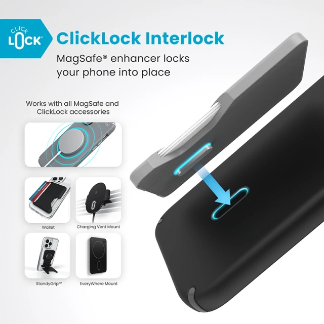 Чохол Speck Presidio2 Pro ClickLock для iPhone 16 Plus Black Slate Grey with MagSafe (150712-3205)