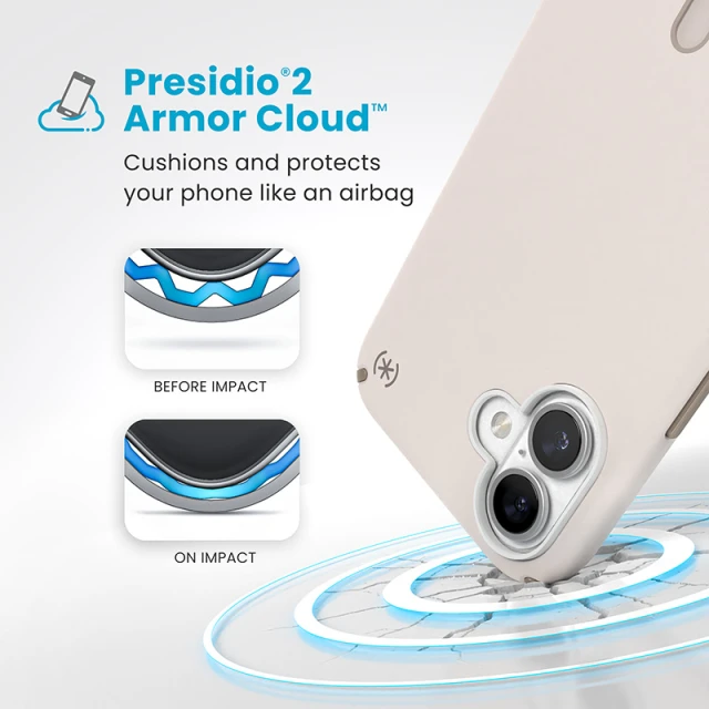Чохол Speck Presidio2 Pro ClickLock для iPhone 16 Plus Bleached Bone Heirloom Gold with MagSafe (150712-3214)