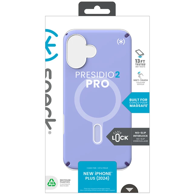 Чохол Speck Presidio2 Pro ClickLock для iPhone 16 Plus Future Lavender Cassis Purple with MagSafe (150712-3251)