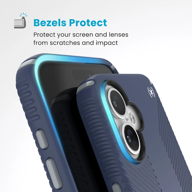 Чохол Speck Presidio2 Grip ClickLock для iPhone 16 Plus Coastal Blue Dust Grey with MagSafe (150713-3206)