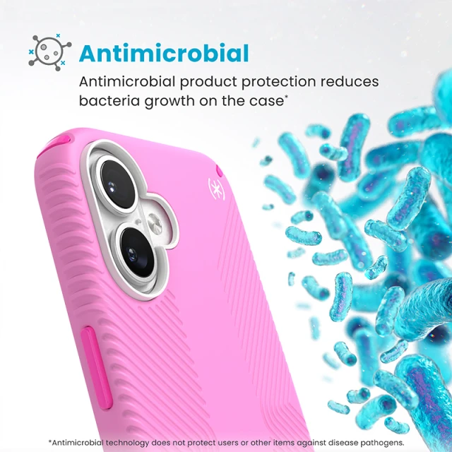 Чохол Speck Presidio2 Grip ClickLock для iPhone 16 Plus True Pink Shocking Pink with MagSafe (150713-3249)