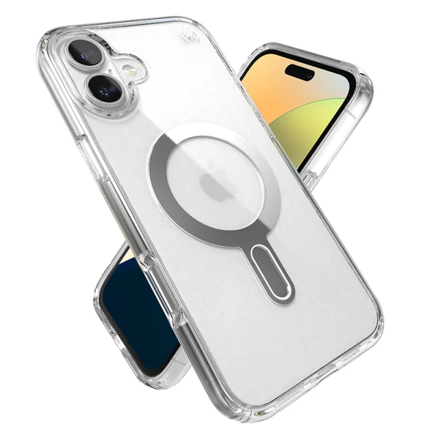 Чехол Speck Presidio Perfect-Clear ClickLock для iPhone 16 Plus Clear Chrome with MagSafe (150715-3199)