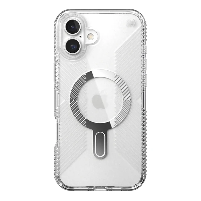 Чохол Speck Presidio Perfect-Clear Grip ClickLock для iPhone 16 Plus Clear Chrome with MagSafe (150716-3199)