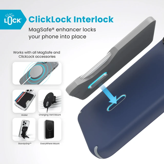Чохол Speck Presidio2 Pro ClickLock для iPhone 16 Pro Max Coastal Blue Dust Grey with MagSafe (150724-3206)