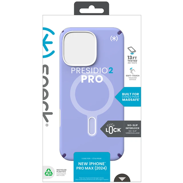 Чохол Speck Presidio2 Pro ClickLock для iPhone 16 Pro Max Future Lavender Cassis Purple with MagSafe (150724-3251)