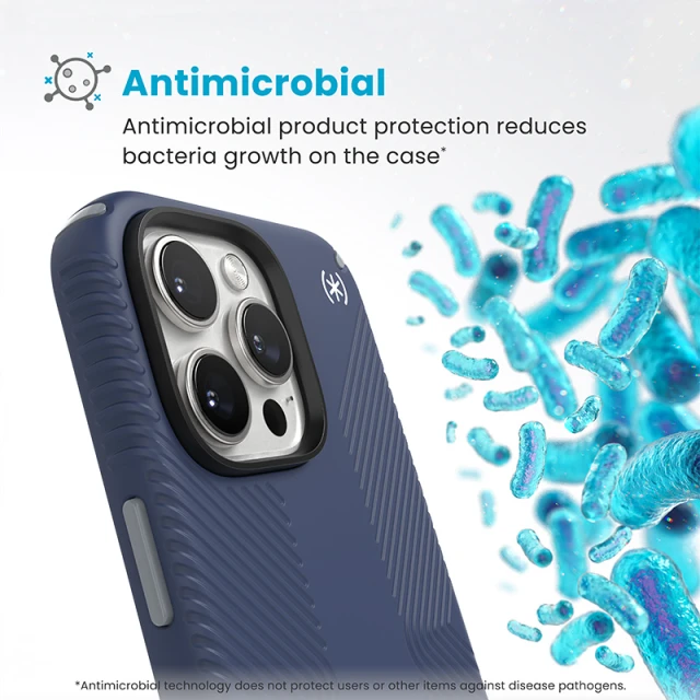 Чохол Speck Presidio2 Grip ClickLock для iPhone 16 Pro Max Coastal Blue Dust Grey with MagSafe (150725-3206)