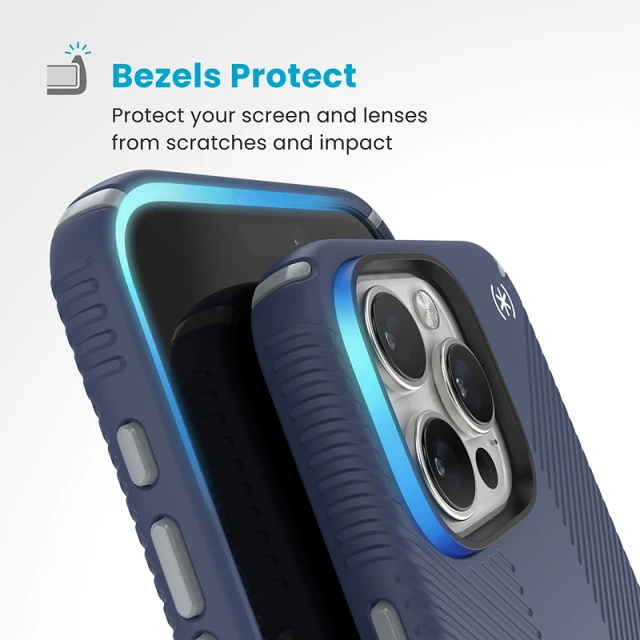 Чохол Speck Presidio2 Grip ClickLock для iPhone 16 Pro Max Coastal Blue Dust Grey with MagSafe (150725-3206)