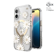 Чехол Speck Presidio Lux ClickLock для iPhone 16 Sunshine Daisies Clear with MagSafe (150745-3257)