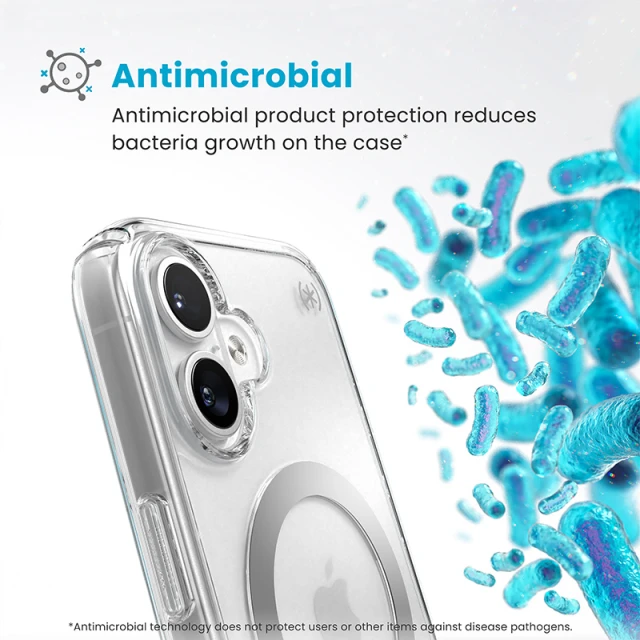 Чохол Speck Presidio Perfect-Clear для iPhone 16 Clear Chrome with MagSafe (150757-3240)
