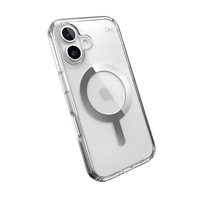 Чохол Speck Presidio Perfect-Clear для iPhone 16 Clear Chrome with MagSafe (150757-3240)