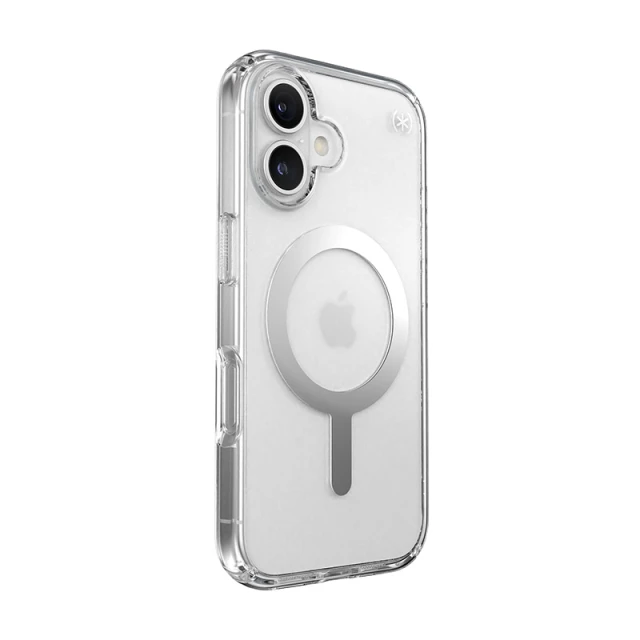 Чохол Speck Presidio Perfect-Clear для iPhone 16 Clear Chrome with MagSafe (150757-3240)