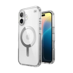 Чехол Speck Presidio Perfect-Clear для iPhone 16 Clear Chrome with MagSafe (150757-3240)