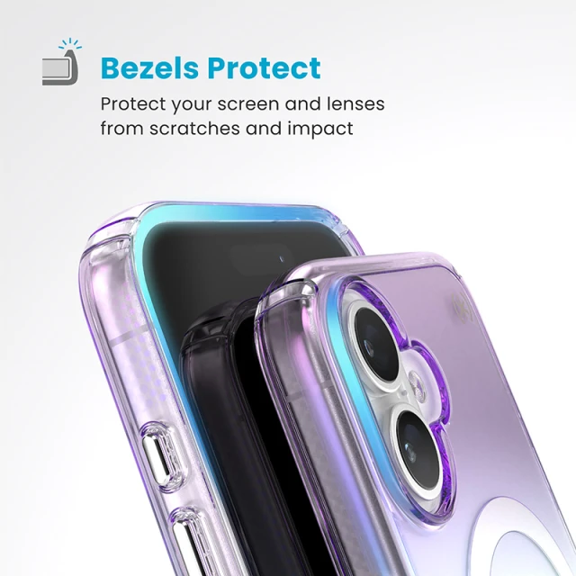 Чохол Speck Presidio Lux для iPhone 16 Amazing Purple Clear with MagSafe (150759-3237)