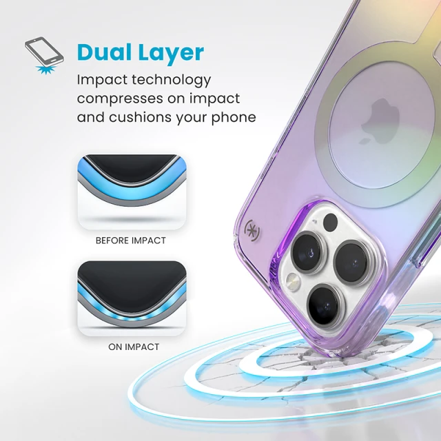 Чохол Speck Presidio Lux для iPhone 16 Pro Amazing Purple Clear with MagSafe (150765-3237)