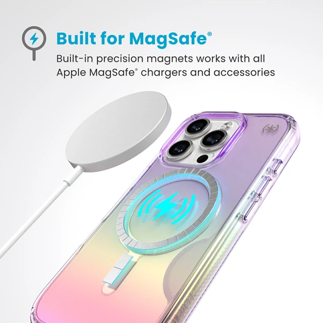 Чохол Speck Presidio Lux для iPhone 16 Pro Amazing Purple Clear with MagSafe (150765-3237)