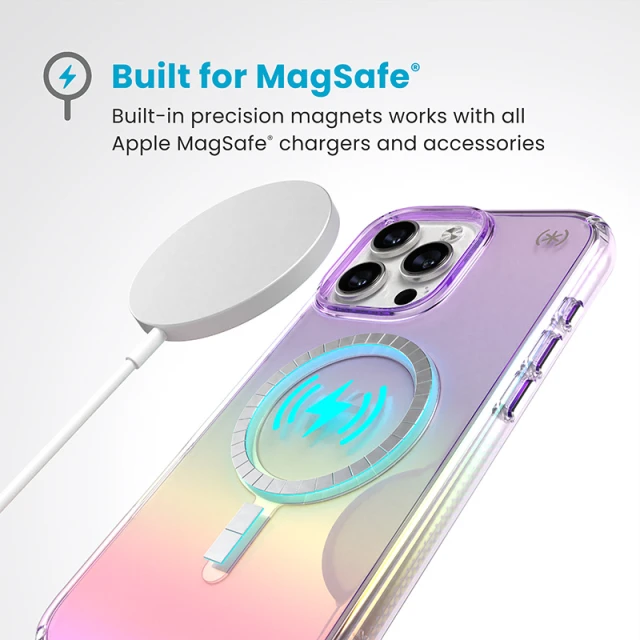 Чохол Speck Presidio Lux для iPhone 16 Pro Max Amazing Purple Clear with MagSafe (150775-3237)