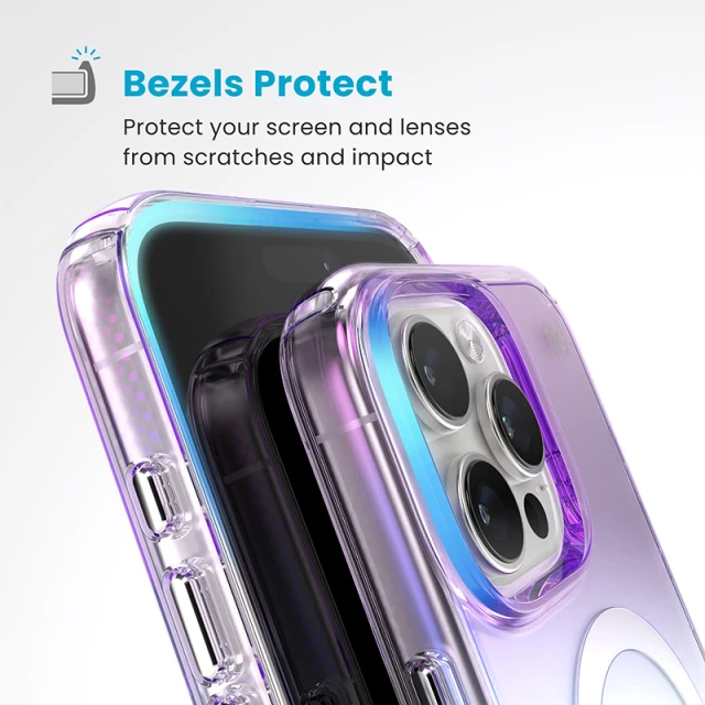 Чохол Speck Presidio Lux для iPhone 16 Pro Max Amazing Purple Clear with MagSafe (150775-3237)