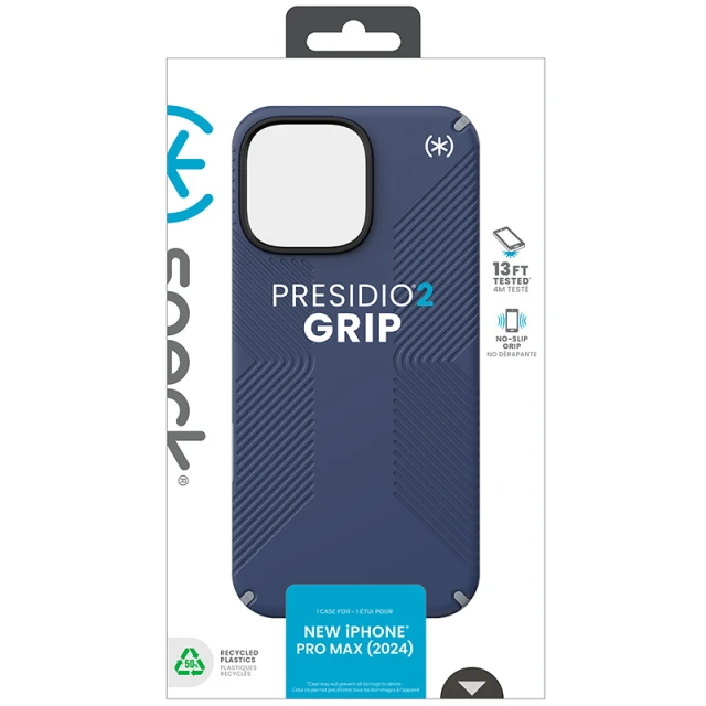 Чохол Speck Presidio2 Grip для iPhone 16 Pro Max Coastal Blue Dust Grey (150776-3206)