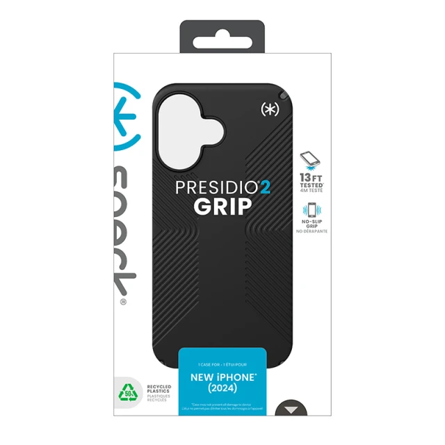 Чехол Speck Presidio2 Grip для iPhone 16 Black Slate Grey (150779-3205)