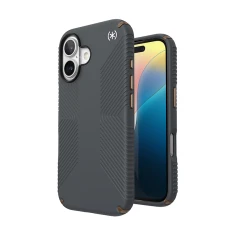 Чехол Speck Presidio2 Grip для iPhone 16 Charcoal Grey Cool Bronze (150779-3212)