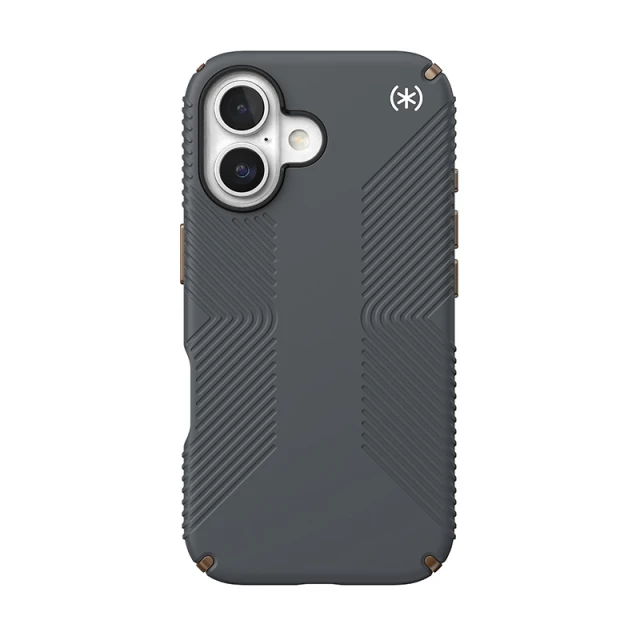 Чохол Speck Presidio2 Grip для iPhone 16 Charcoal Grey Cool Bronze (150779-3212)