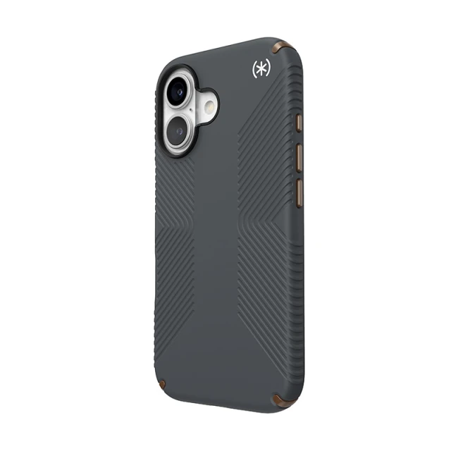 Чохол Speck Presidio2 Grip для iPhone 16 Charcoal Grey Cool Bronze (150779-3212)