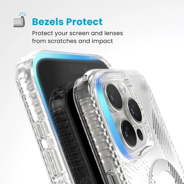 Чохол Speck Presidio Perfect-Clear Grip ClickLock для iPhone 16 Pro Max Clear Chrome with MagSafe (150728-3199)