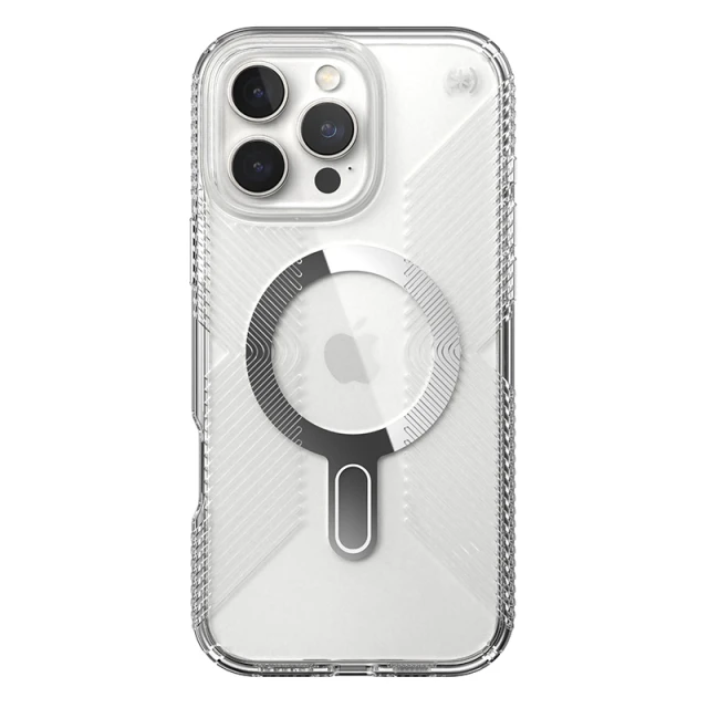 Чохол Speck Presidio Perfect-Clear Grip ClickLock для iPhone 16 Pro Max Clear Chrome with MagSafe (150728-3199)