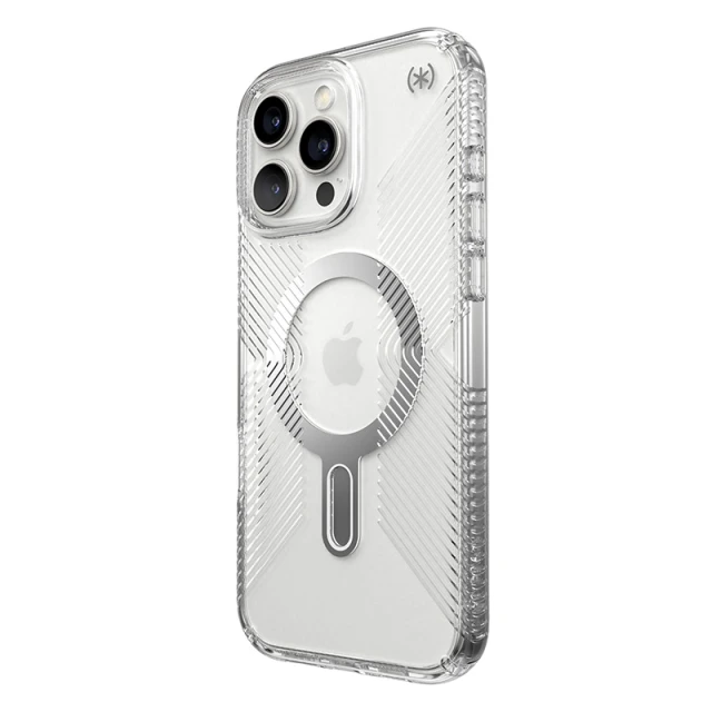 Чохол Speck Presidio Perfect-Clear Grip ClickLock для iPhone 16 Pro Max Clear Chrome with MagSafe (150728-3199)