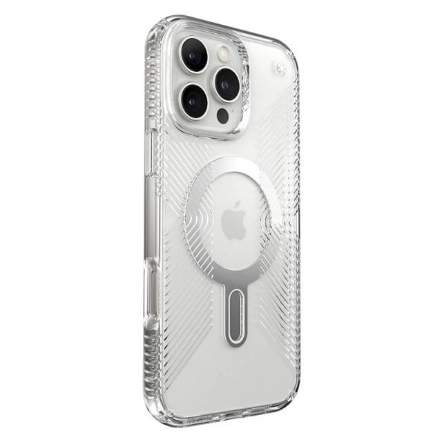 Чохол Speck Presidio Perfect-Clear Grip ClickLock для iPhone 16 Pro Max Clear Chrome with MagSafe (150728-3199)