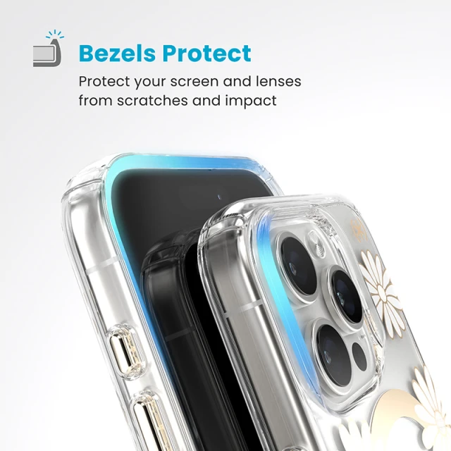 Чохол Speck Presidio Lux ClickLock для iPhone 16 Pro Sunshine Daisies Clear with MagSafe (150747-3257)
