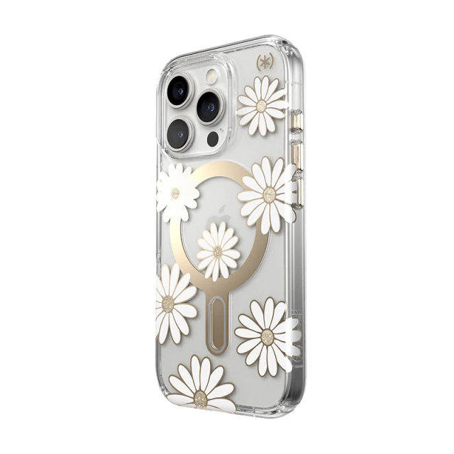 Чохол Speck Presidio Lux ClickLock для iPhone 16 Pro Sunshine Daisies Clear with MagSafe (150747-3257)