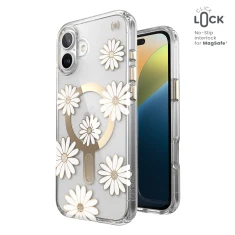 Чехол Speck Presidio Lux ClickLock для iPhone 16 Plus Sunshine Daisies Clear with MagSafe (150749-3257)