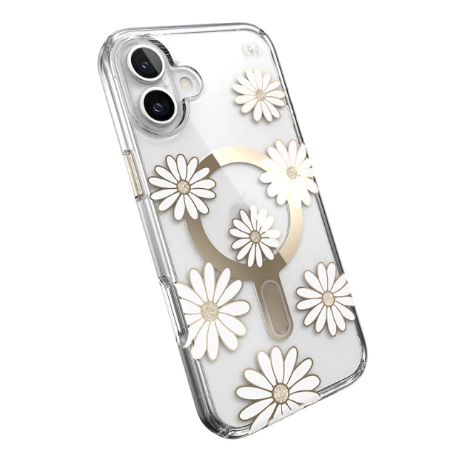 Чохол Speck Presidio Lux ClickLock для iPhone 16 Plus Sunshine Daisies Clear with MagSafe (150749-3257)