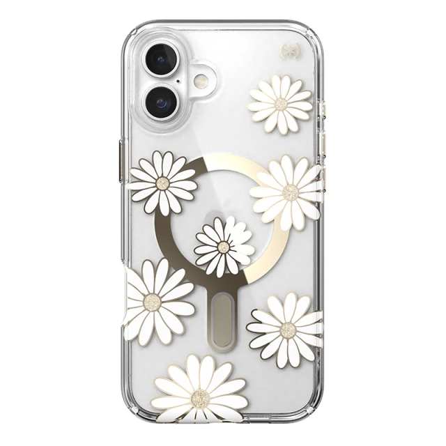 Чохол Speck Presidio Lux ClickLock для iPhone 16 Plus Sunshine Daisies Clear with MagSafe (150749-3257)