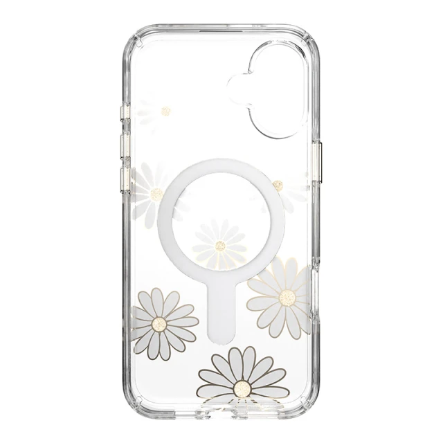 Чохол Speck Presidio Lux ClickLock для iPhone 16 Plus Sunshine Daisies Clear with MagSafe (150749-3257)