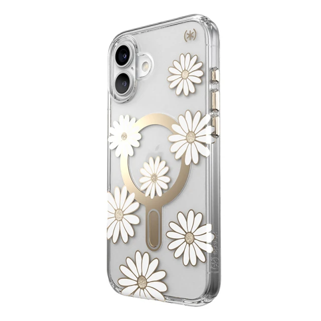 Чохол Speck Presidio Lux ClickLock для iPhone 16 Plus Sunshine Daisies Clear with MagSafe (150749-3257)