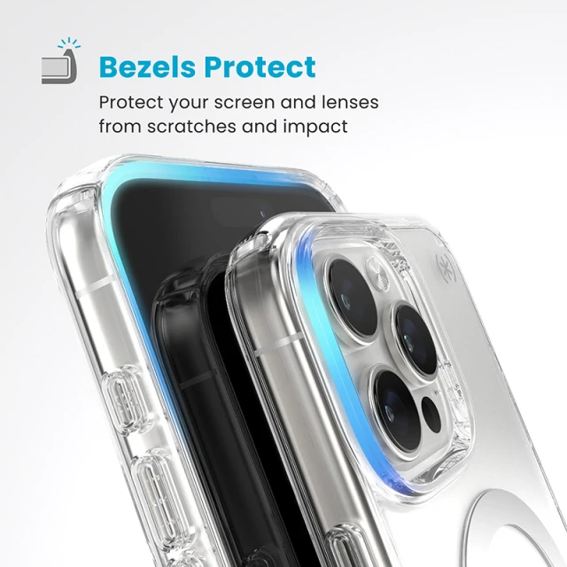 Чехол Speck Presidio Perfect-Clear ClickLock для iPhone 16 Pro Max Clear Chrome with MagSafe (150727-3199)