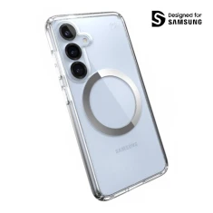 Чохол Speck Presidio Perfect-Clear Magnet для Samsung Galaxy S25 (S931) Clear Chrome with MagSafe (150873-3199)