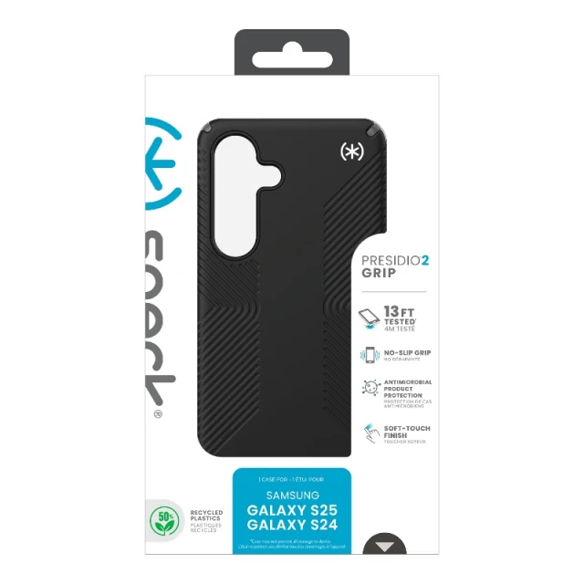 Чохол Speck Presidio2 Grip для Samsung Galaxy S25 (S931) Black Slate Grey (150874-3205)